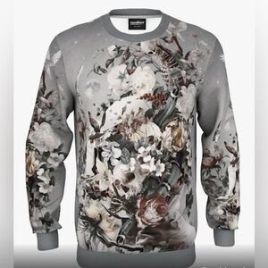 FRESH HOODS FLORAL SPACE SWEATSHIRT GREY - XXL